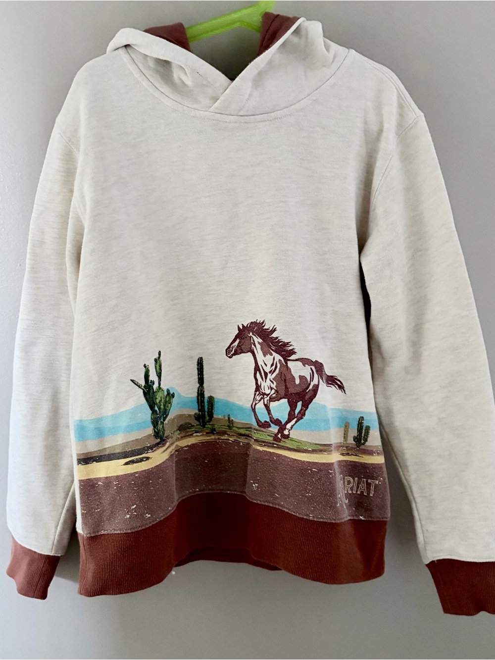 Ariat REAL Girls Wild Horse Graphic Hoodie Sweatshirt Medium 10